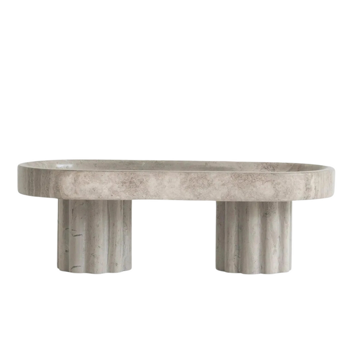 Column Tray, Oval / Wood Grain