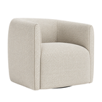 Aline Swivel Chair - White/Cream Chenille