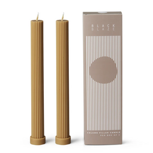 Column Pillar Candle Duo, Honey