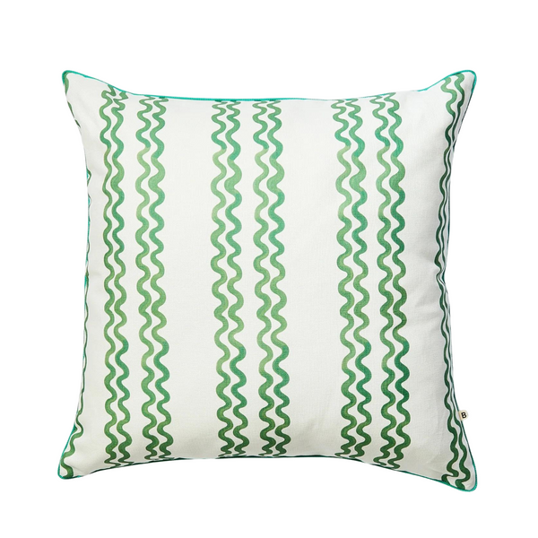 Double Waves Green, Indoor/Outdoor, 24” x 24”