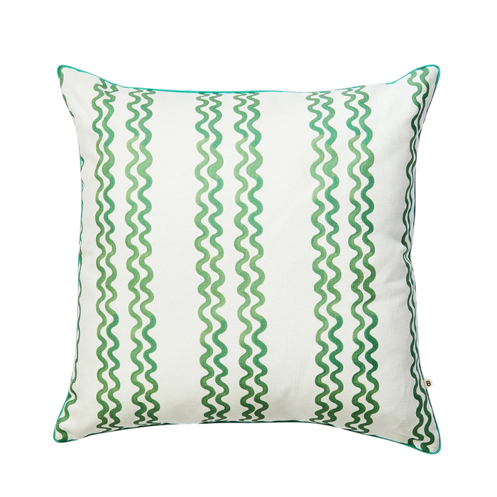 Double Waves Green, Indoor/Outdoor, 24” x 24”