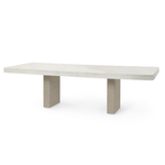 Marin Dining Table, White Agate / Wheat, 108"L X 45"W X 30"H