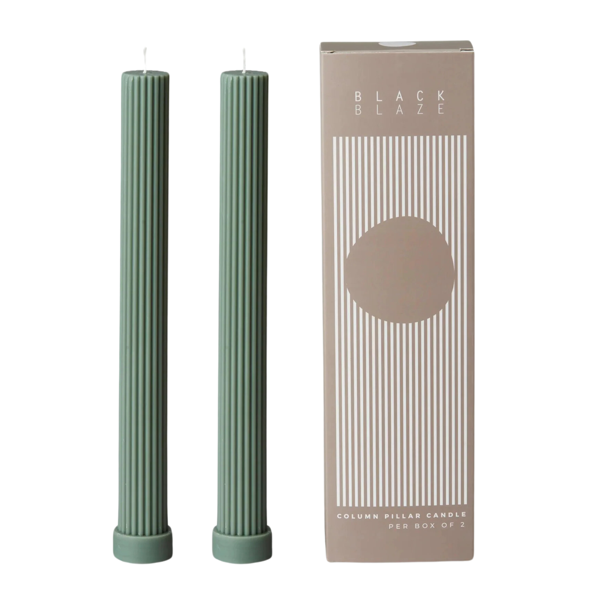 Column Pillar Candle Duo, Eucalyptus