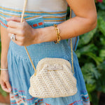 Natural Raffia Clutch, Small