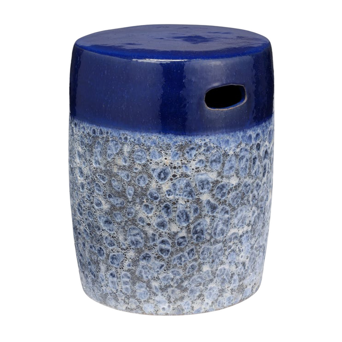 Cadence Stool, Blue, 14"Dia x 18"H