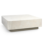 Dakota Square Coffee Table, White, 48"Dia x 15"H