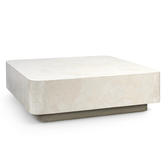 Dakota Square Coffee Table, White, 48"Dia x 15"H
