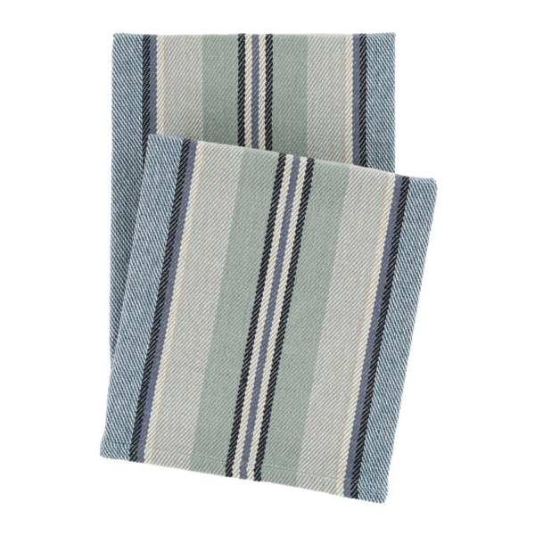 Barbados Woven Cotton Throw - Blue