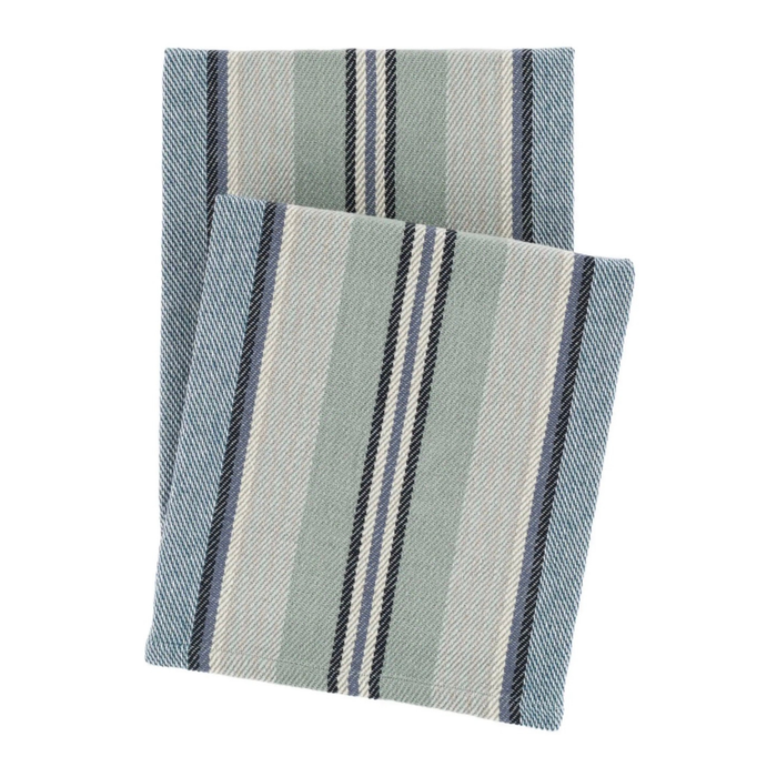 Barbados Woven Cotton Throw - Blue