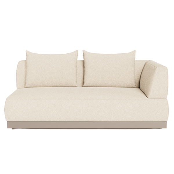 Amalfi 2 Seater, Right Arm - Aluminium Taupe/Riviera Sand, 65.6"W