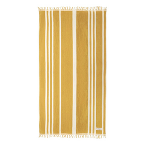 Beach Towel, Vintage Yellow Stripe