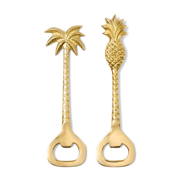 Crawford Polished Gold Bottle Opener, S/2