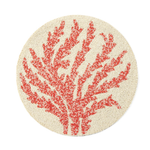 Alana Red Coral Round Placemat S/4, 15"Dia
