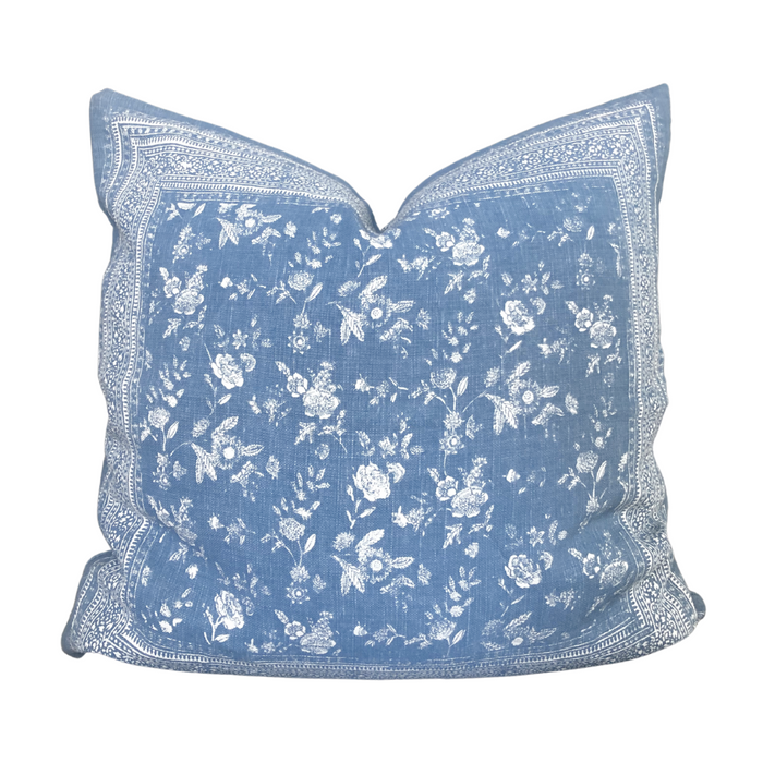 Sari Pillow - French Blue (euro), 26" x 26"