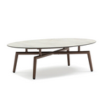 Enjoy Coffee Table, 40" W x 30" D x 14" H, Bronze Aluminum / Oyster Marble HPL