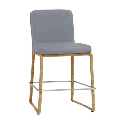 Stillwater Counter Stool - Blue Slate Fabric