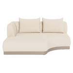 Amalfi Curved Chaise, Left Arm - Aluminium Taupe/Riviera Sand, 65.6"W