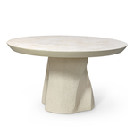 Fraser Outdoor Dining Table - White Agate, 54.25"Dia