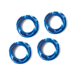 Tansy Blue Swirled Napkin Ring, S/4