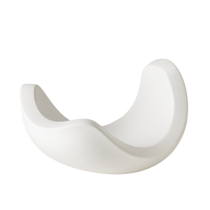 Curl Bowl, Matte White, 15"W