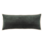 Gehry Velvet/Linen Decorative Pillow, Everglade, 16" x 40", Lumbar