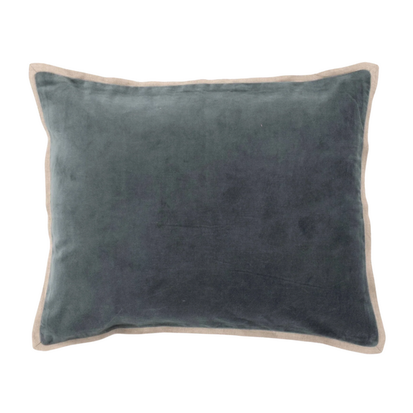 Gehry Velvet/Linen Decorative Pillow, Pacific, 16" Lumbar