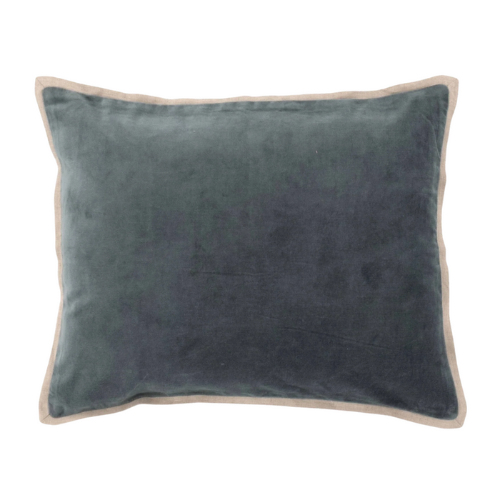 Gehry Velvet/Linen Decorative Pillow, Pacific, 16" Lumbar