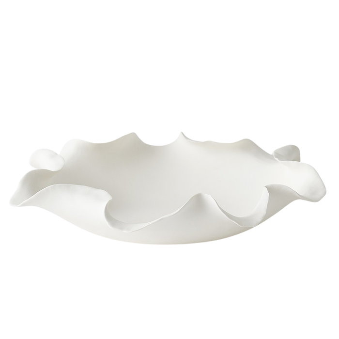 Folios Low Bowl, Matte White, 13.5"W