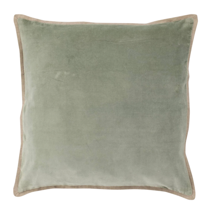 Gehry Velvet/Linen Decorative Pillow, Desert Sage, 22" x 22"