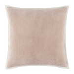 Gehry Velvet/Linen Decorative Pillow, Stone, 22" x 22"