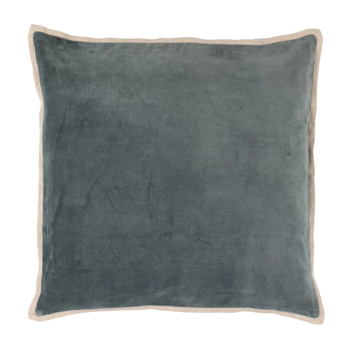 Gehry Velvet/Linen Decorative Pillow, Pacific, 22" x 22"