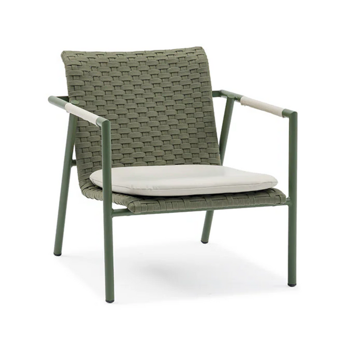 Billie Occasional Chair, Green Aluminum / Green Strap