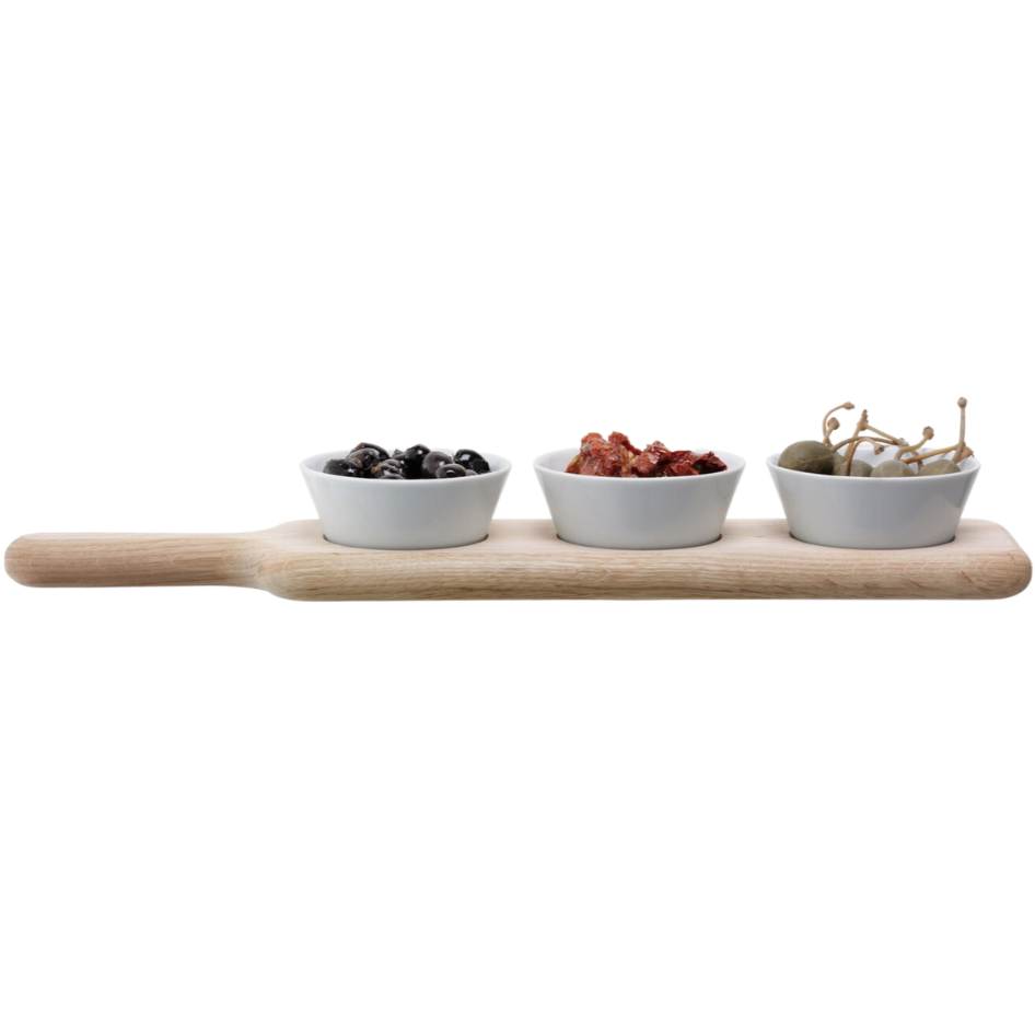 Paddle Bowl Set with Oak Paddle