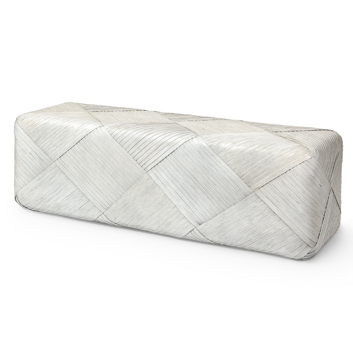 Portrero Rattan Bench, 54"W X 18"D X 18.25"H