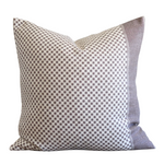 Checkered Pillow, Cocoa, 22" x 22"