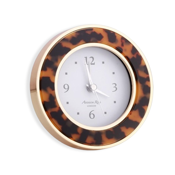 Faux Tortoiseshell & Gold Alarm Clock