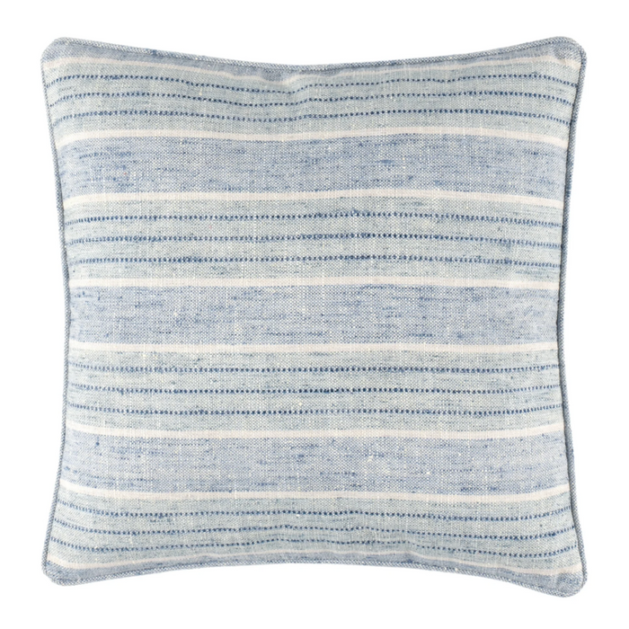Cliff Stripe Blue Decorative Indoor/Outdoor Pillow, 20" x 20"