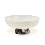 Benno Fruit Bowl - White/Black Swirled, 13"Dia