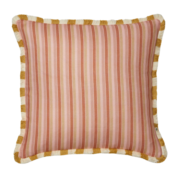 Garden Stripe Pink Pillow, 24" x 24"