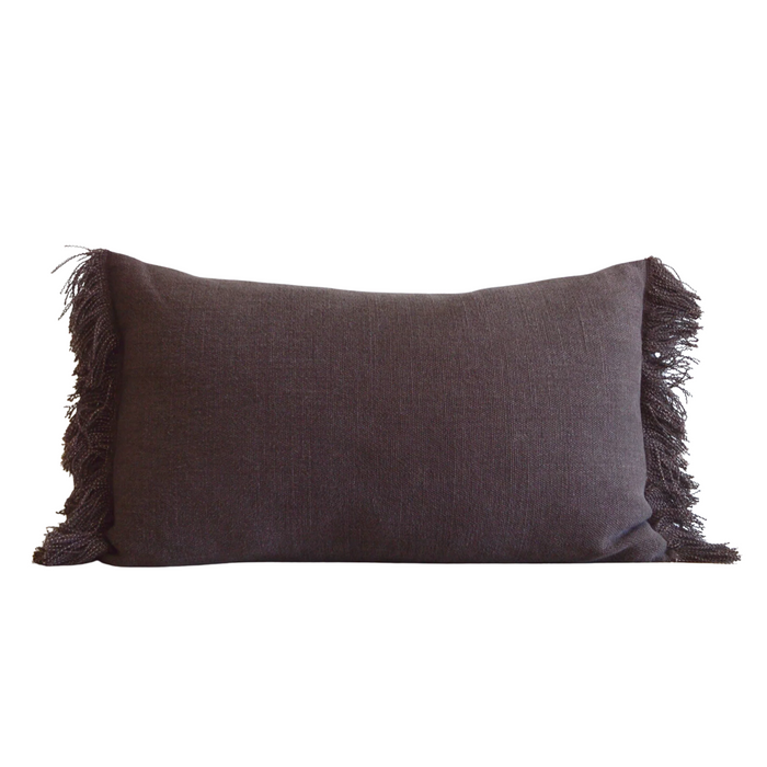 Cocoa Belgian Fringe Lumbar, 12" x 20"