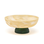 Benno Fruit Bowl - Ivory/Hunter Green, 13"Dia