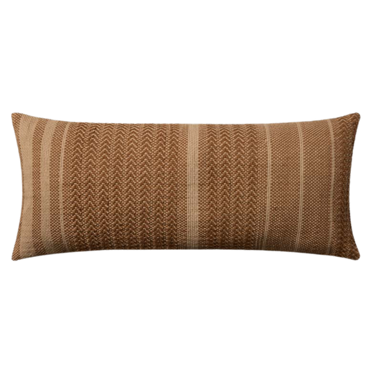 Blair Pillow, Brown, 13" x 35", PAL0058, Amber Lewis x Loloi