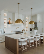 Whare Large Pendant, Burnished Brass