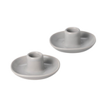 Dove Grey Candle Holders, Set of 2