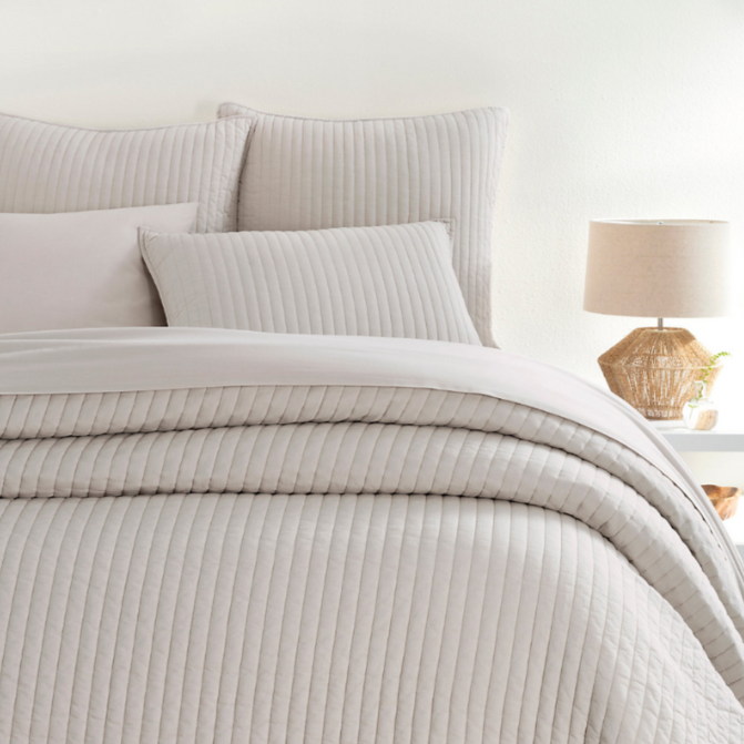 Cozy Cotton Quilted Collection, Dove Grey