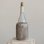 Marble Bottle Holder/Crock, Buff Color