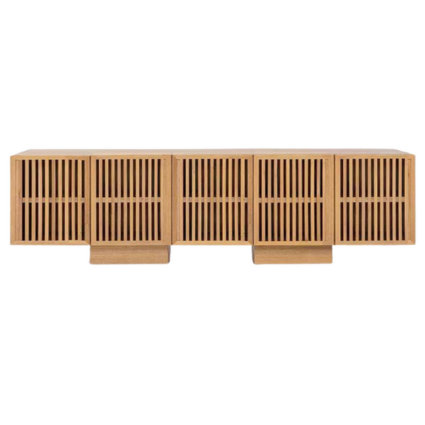 Zither 80" Media Cabinet, Ginger/Clay