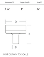 Conical Smooth Cabinet Knob 1-1/4", Satin Brass, Sold Individually