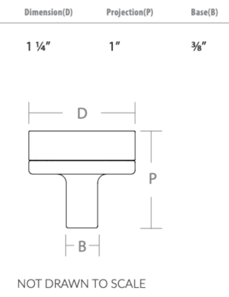 Conical Smooth Cabinet Knob 1-1/4", Satin Brass, Sold Individually