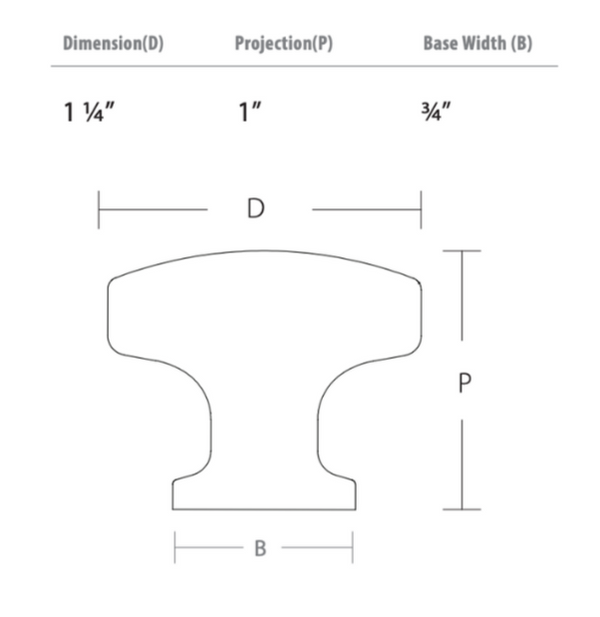 Paxton Cabinet Knob 1-1/4", Polished Nickel, Sold Individually
